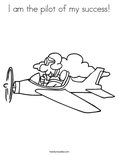 I am the pilot of my success! Coloring Page
