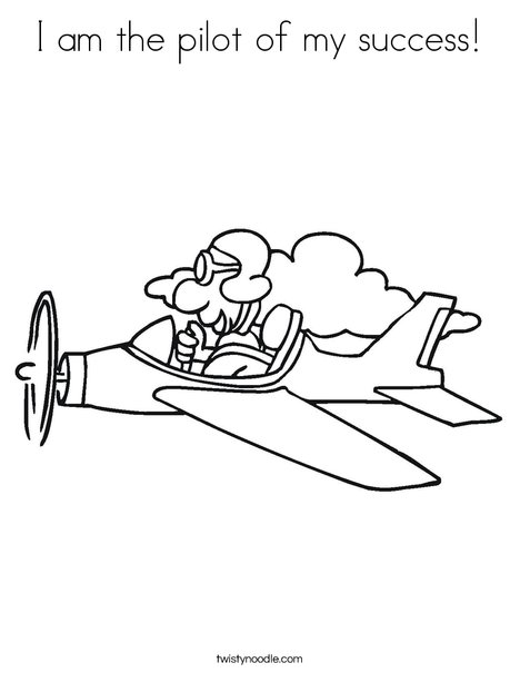 Download I am the pilot of my success Coloring Page - Twisty Noodle