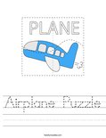 Airplane Puzzle Worksheet