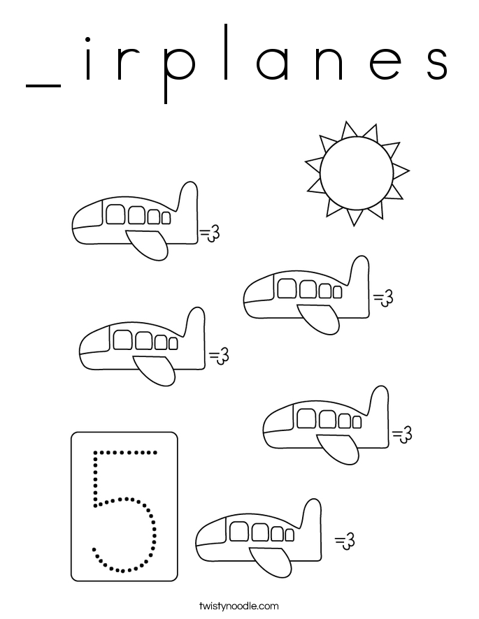 _ i r p l a n e s Coloring Page