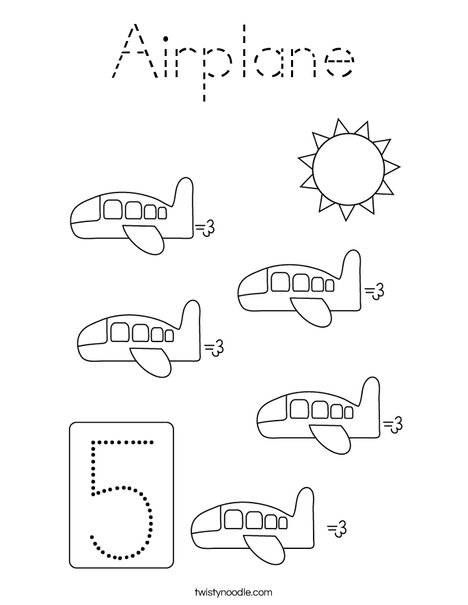 Four Airplanes Coloring Page