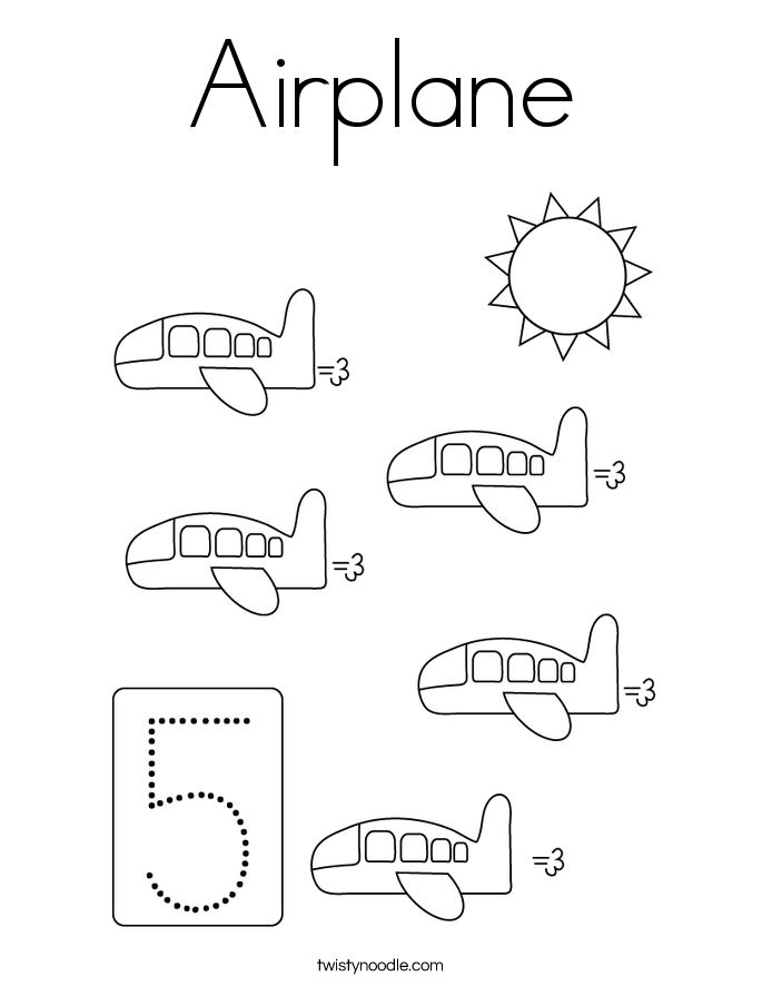 Airplane Coloring Page