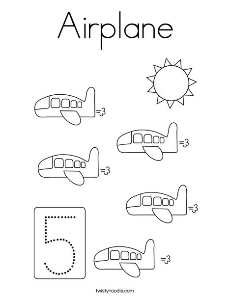 Four Airplanes Coloring Page