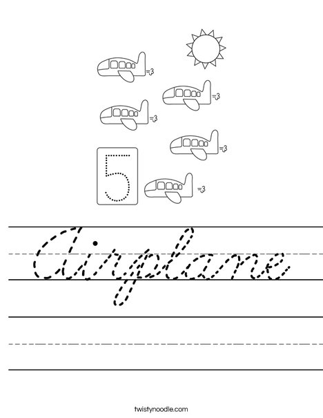 Four Airplanes Worksheet