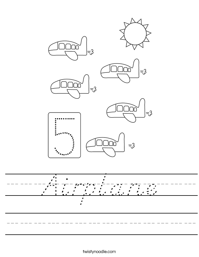 Airplane Worksheet