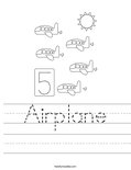Airplane Worksheet