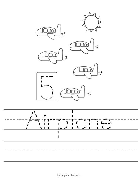 Four Airplanes Worksheet