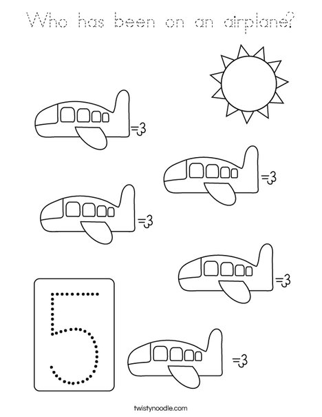 Four Airplanes Coloring Page
