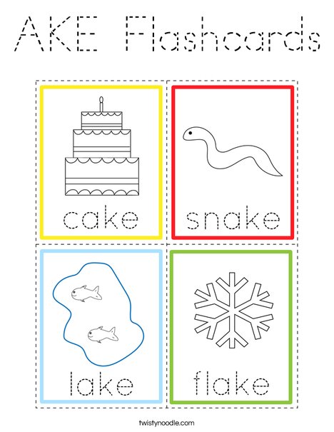 AKE Flashcards Coloring Page