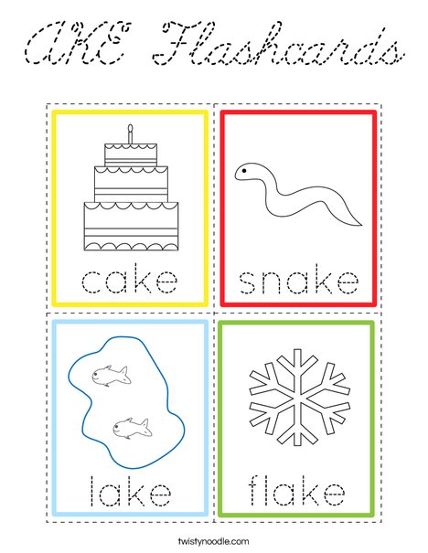 AKE Flashcards Coloring Page
