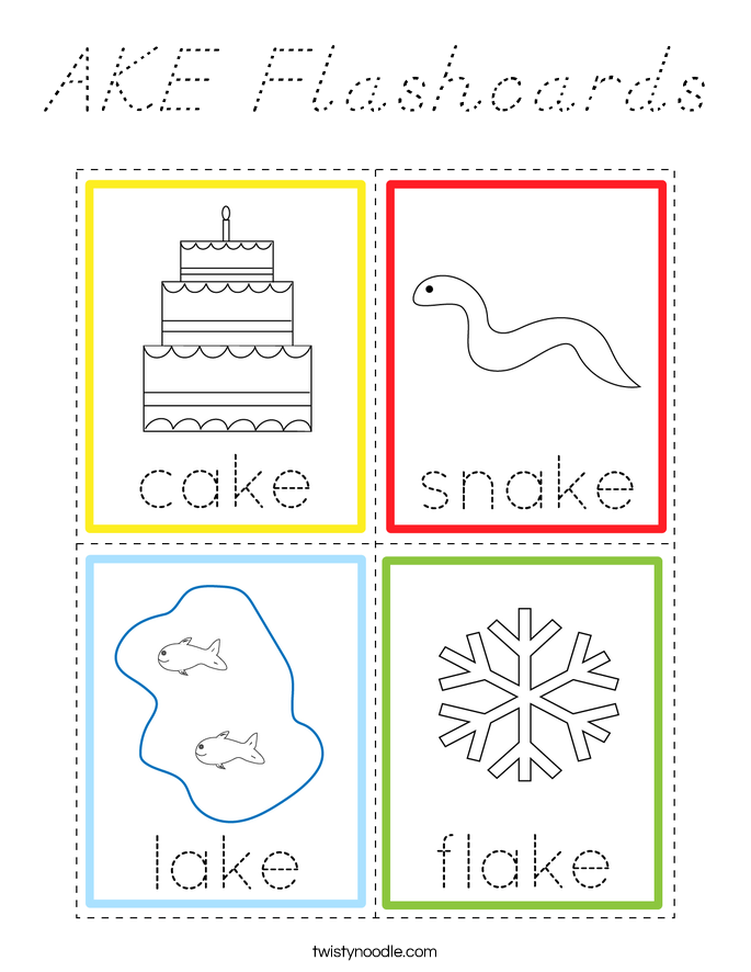 AKE Flashcards Coloring Page
