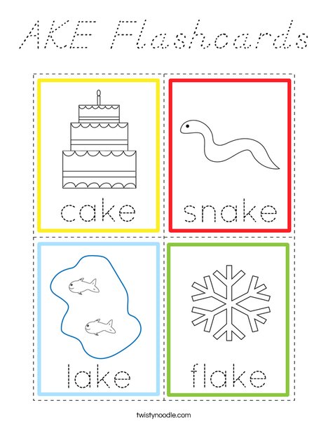 AKE Flashcards Coloring Page