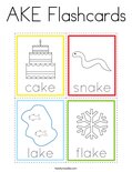AKE Flashcards Coloring Page