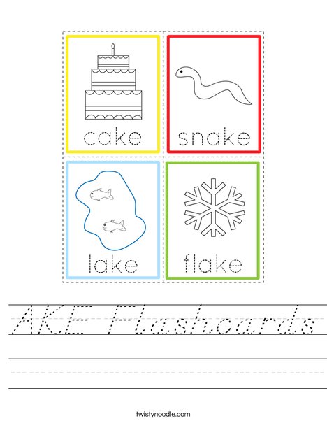 AKE Flashcards Worksheet