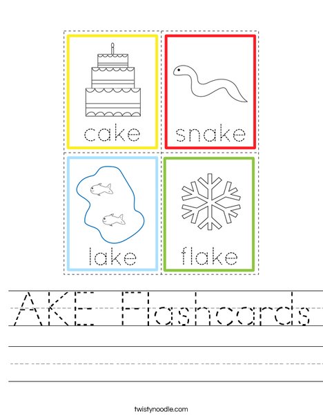 AKE Flashcards Worksheet
