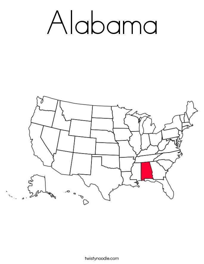 Alabama Coloring Page Twisty - Alabama 53 Coloring Page 