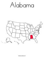 Alabama Coloring Page