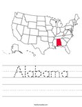 Alabama Worksheet