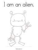 I am an alien Coloring Page