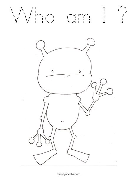 Alien by Melissa Coloring Page