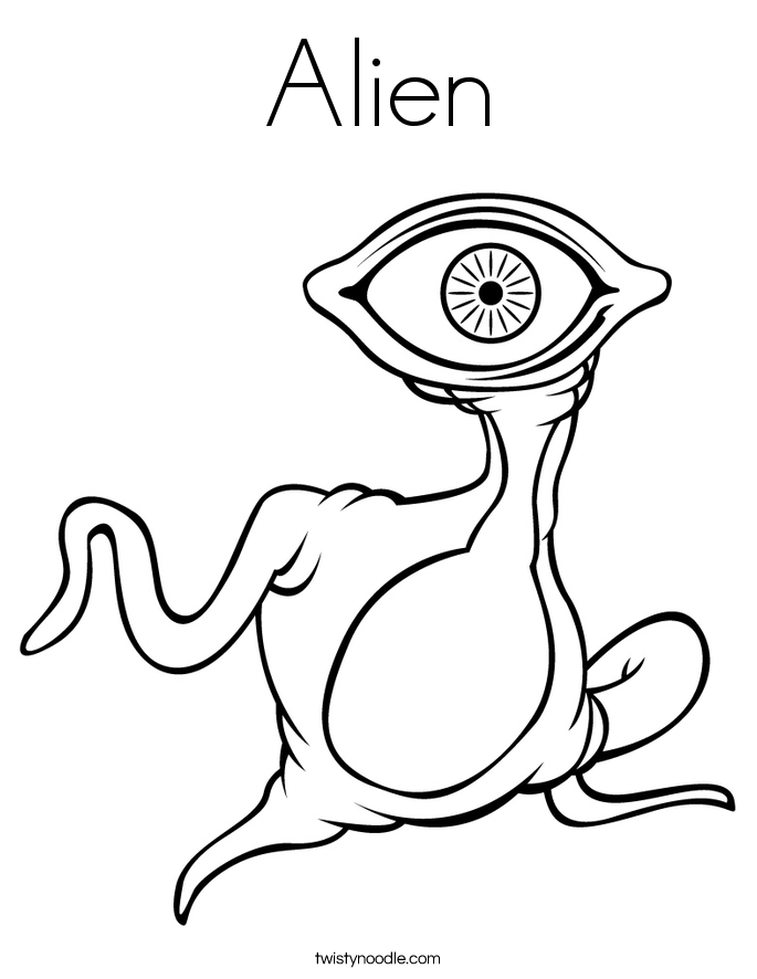 Alien Coloring Page