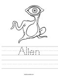 Alien Worksheet