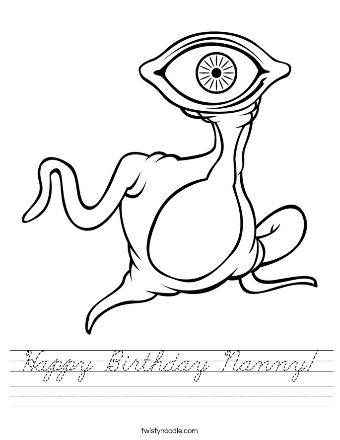 Happy Birthday Nanny! Worksheet