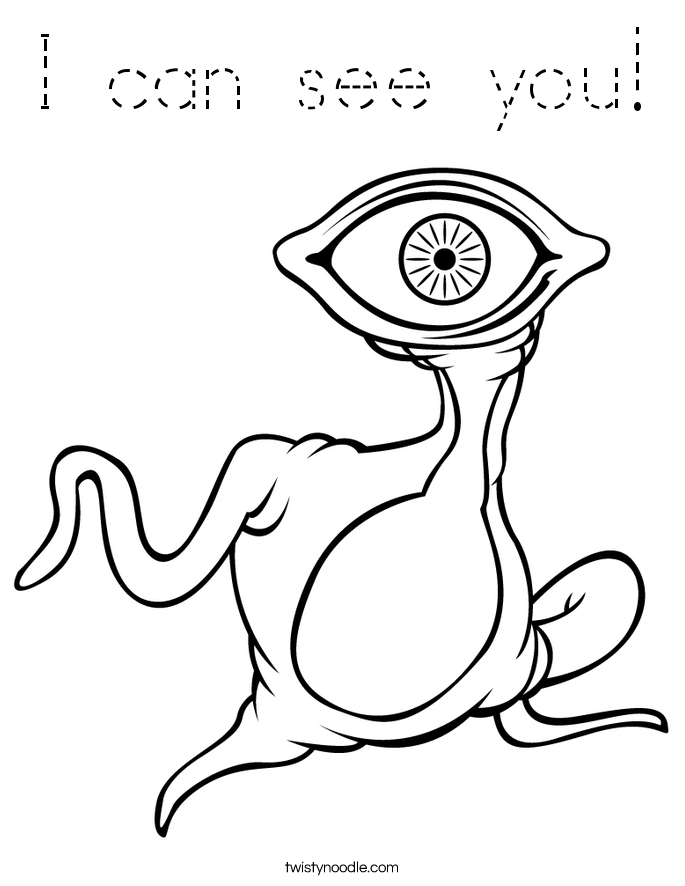 I can see you! Coloring Page