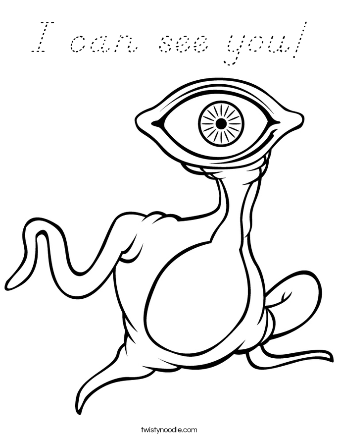 I can see you! Coloring Page