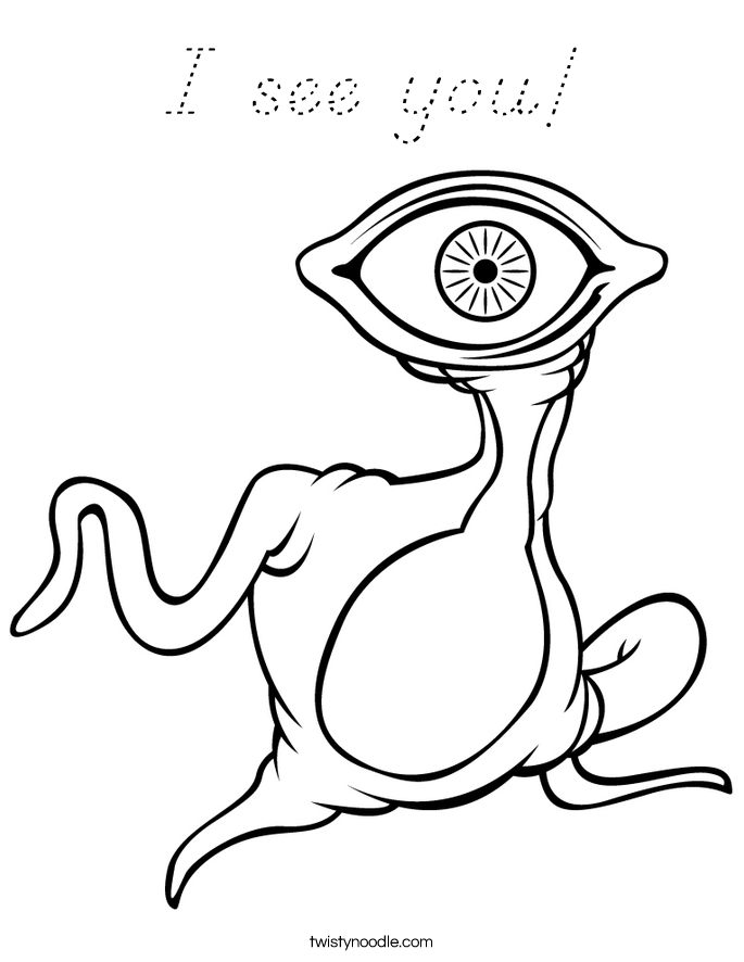 I see you! Coloring Page