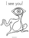 I see you! Coloring Page