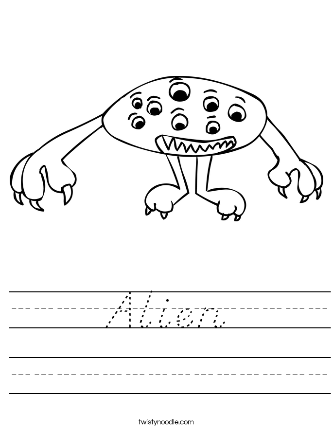 Alien Worksheet