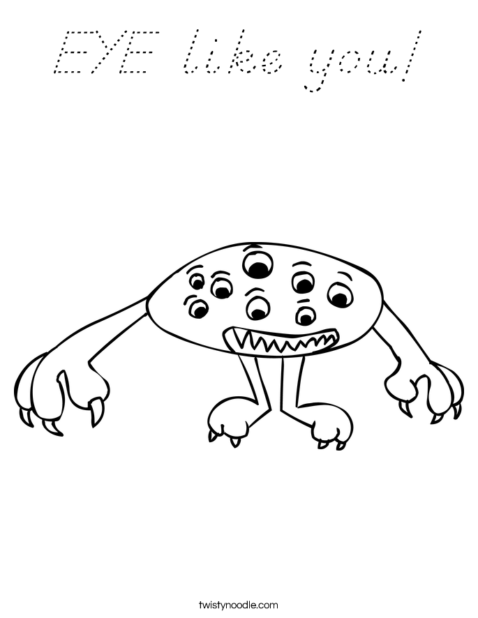 EYE like you! Coloring Page