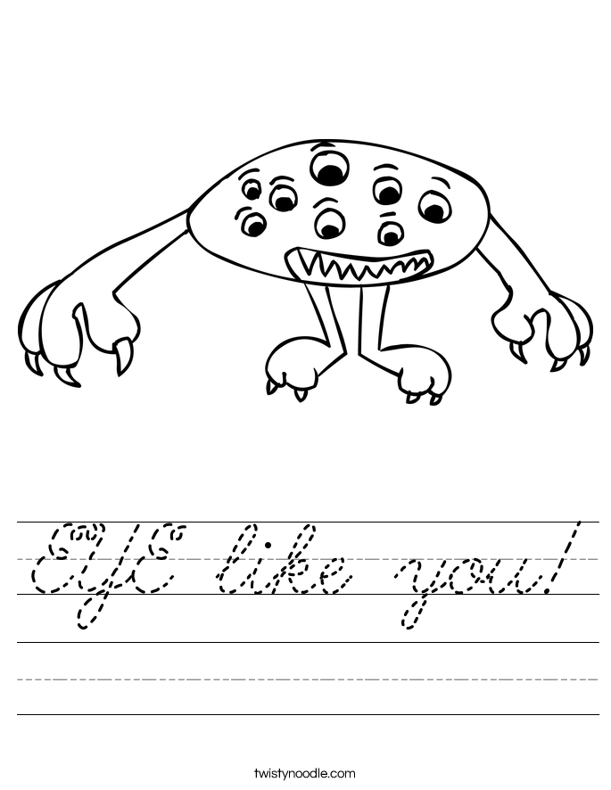 EYE like you! Worksheet