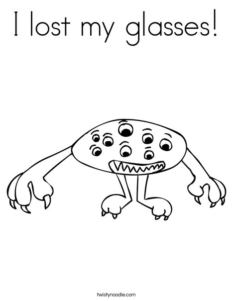 Alien with Eyes Coloring Page