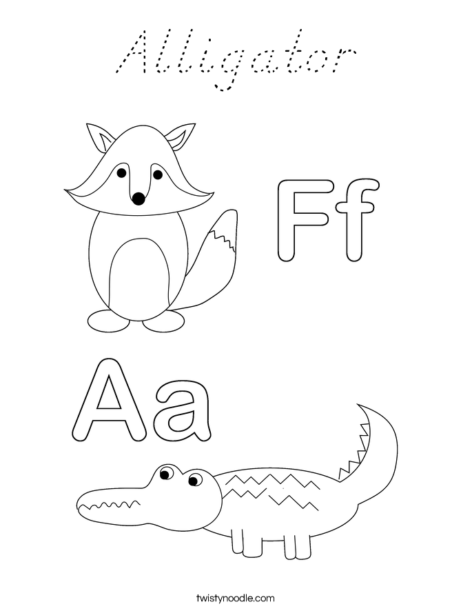 Alligator Coloring Page
