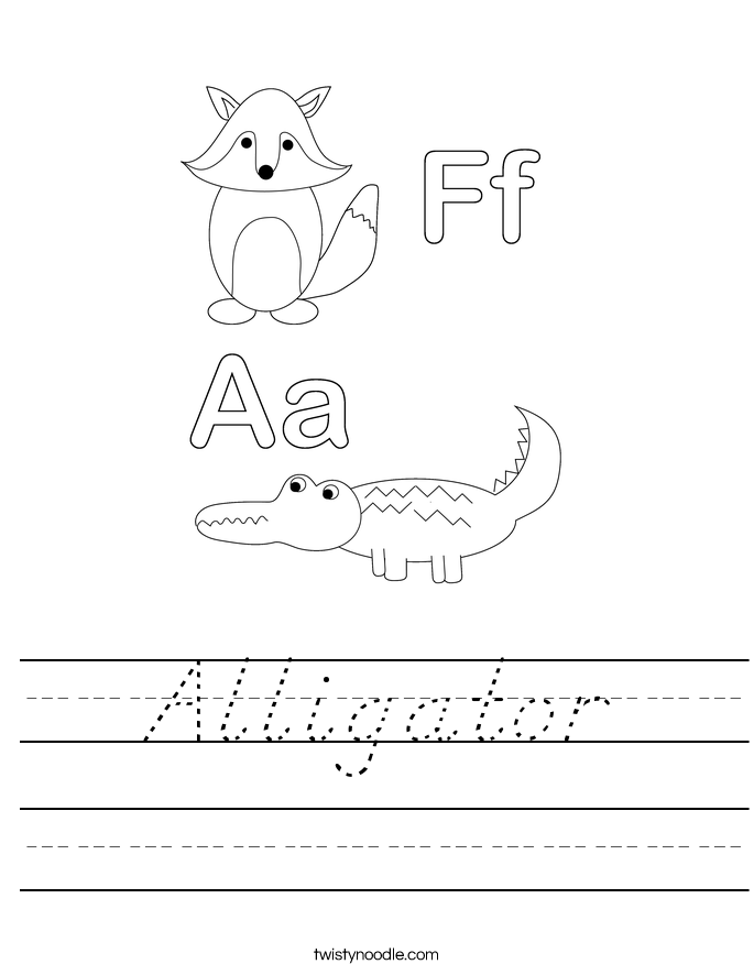 Alligator Worksheet