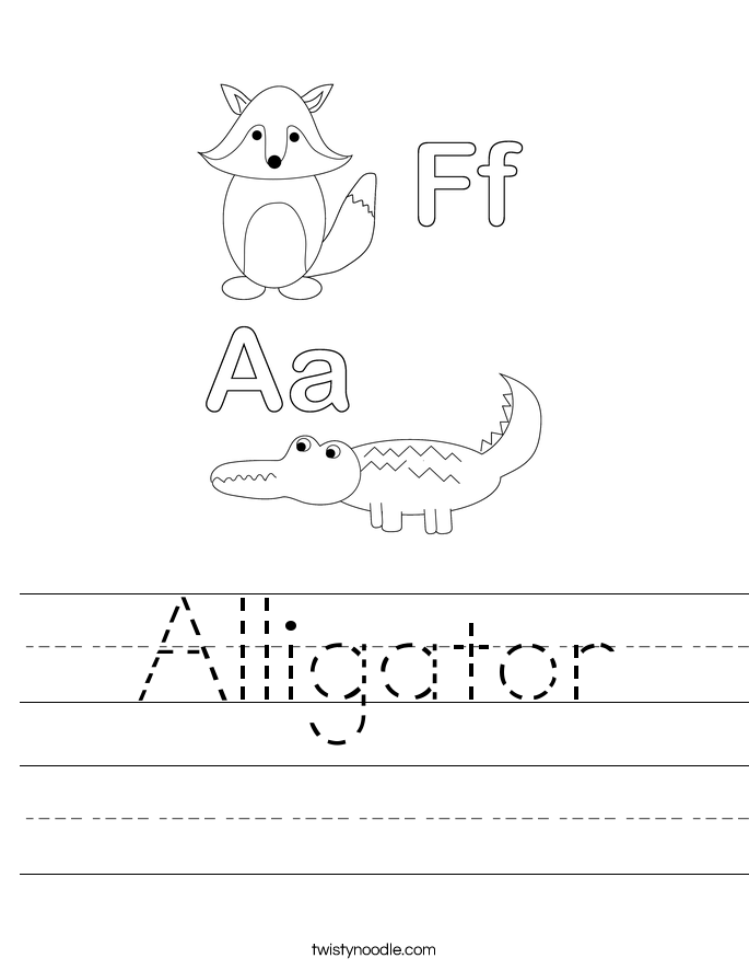 Alligator Worksheet