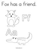 Fox has a friend Coloring Page