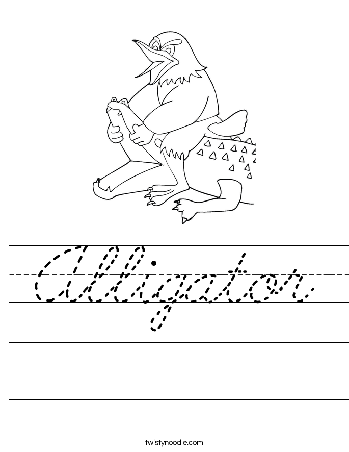 Alligator Worksheet