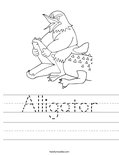 Alligator Worksheet