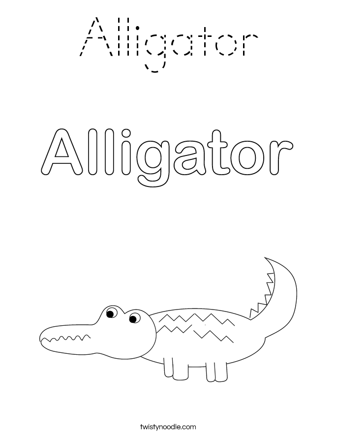 Alligator Coloring Page