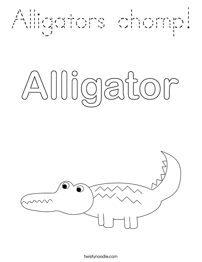 Alligators chomp! Coloring Page
