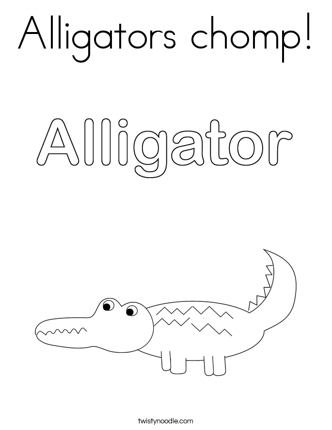 Alligators chomp! Coloring Page