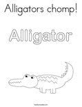 Alligators chomp!Coloring Page