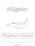 Alligators chomp! Worksheet