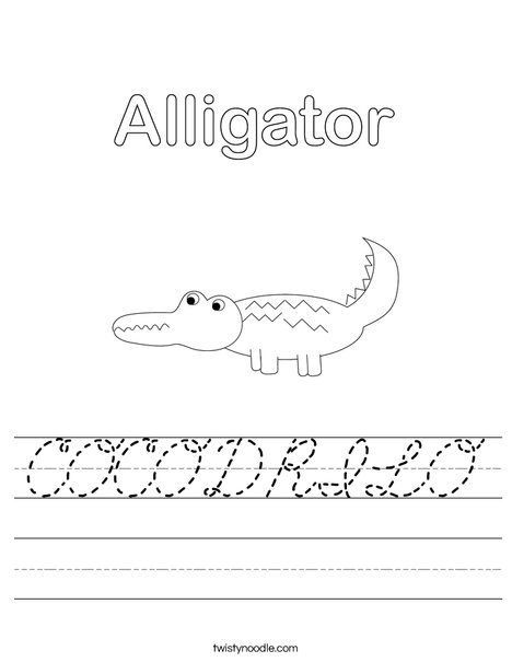 Alligator Worksheet