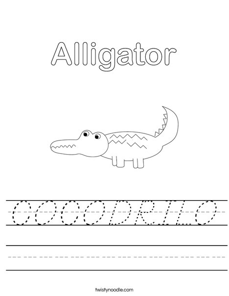 Alligator Worksheet