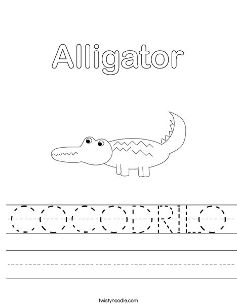 Alligator Worksheet
