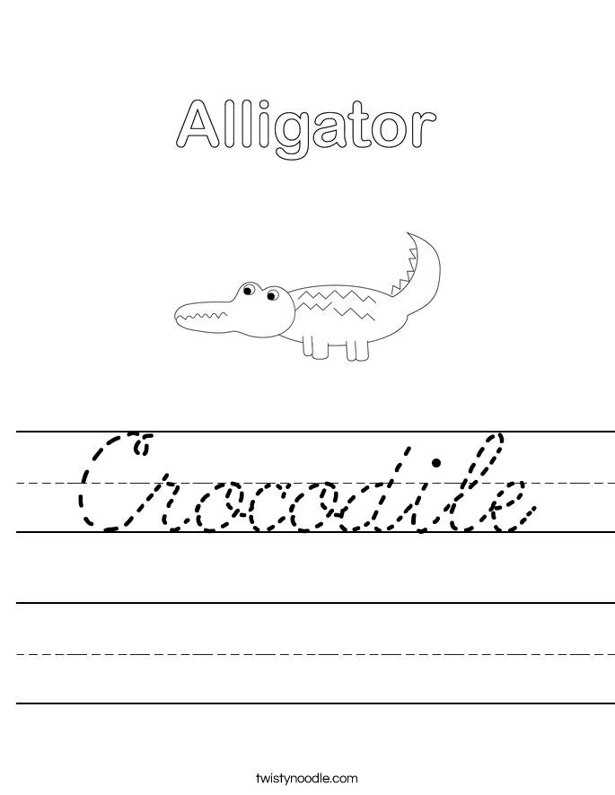 Crocodile Worksheet